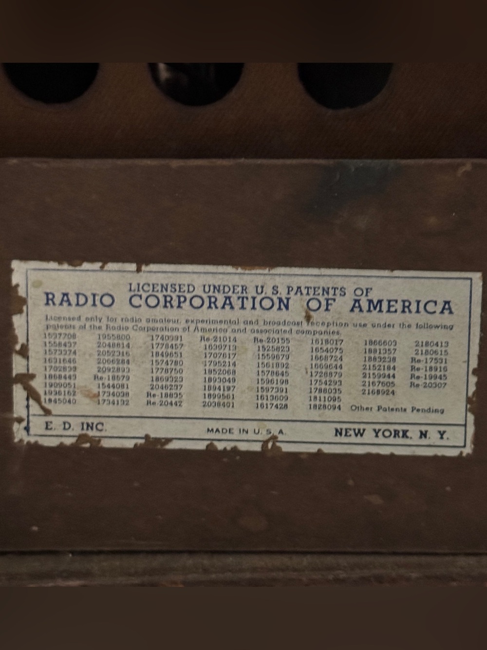 Vintage Brown Tube Radio 1942 Philco Transitone Model 42-PT-93 Wood Case As-I - Picture 4 of 7